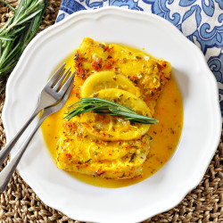 Oven Roasted Cod With Saffron &amp; Lemon