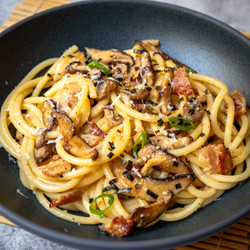 Copy of Miso Bacon Mushroom Carbonara