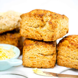 Cheese Sourdough Scones | Flaky Sourdough Biscuits