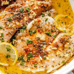 Garlic Butter Oven Baked Tilapia