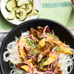 Spicy Mango Pork With Noodles