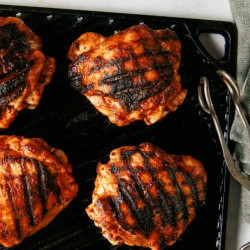 Crispy Grill Pan Chicken Thighs