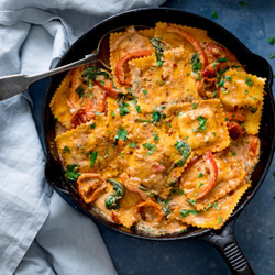 Ravioli With Creamy Tomato Sauce