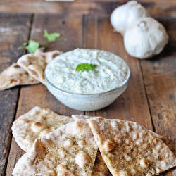 Homemade Flatbread With Tzatziki