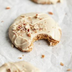 Soft Pumpkin Cookies With Salted Maple Icing