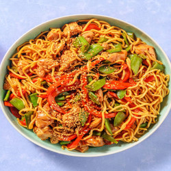 Easy Hoisin Chicken Noodles With Pepper And Sugar Snap Peas