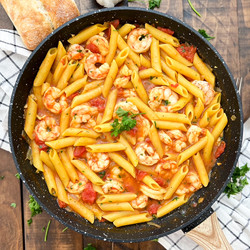 Spanish Shrimp &amp; Saffron Pasta