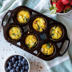 Mini Goat Cheese Frittatas | Lodge Cast Iron