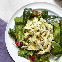 Creamy Pesto Chicken Salad With Greens