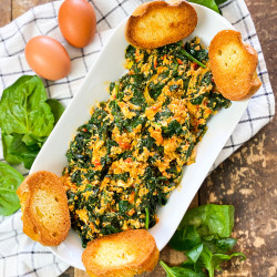 Spanish Eggs &amp; Spinach | A Culinary Egg Dish From Jaén Spain