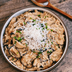 Japanese Creamy Mushroom Risotto