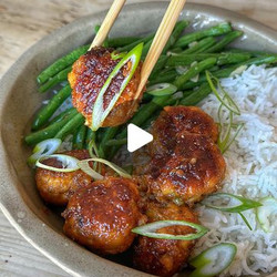Honey Ginger Tofu Meatballs