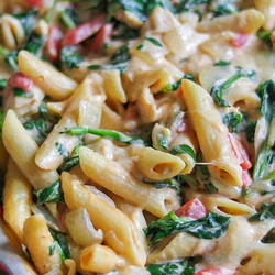 Chicken, Spinach, And Cheese Pasta Bake