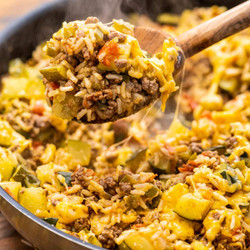 Hamburger And Zucchini Skillet