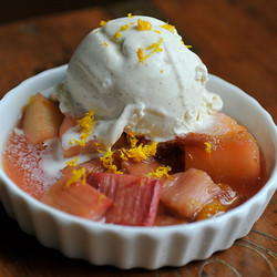 Rhubarb With Earl Grey Tea, Cardamom, And Orange Zest