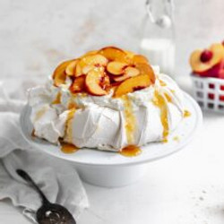 Peaches And Cream Pavlova