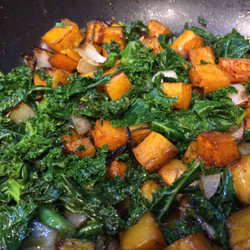 Balsamic Butternut Squash With Kale