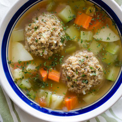 Vegan Mexican Meatball Soup