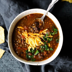 Slow Cooker Taco Lentil Soup