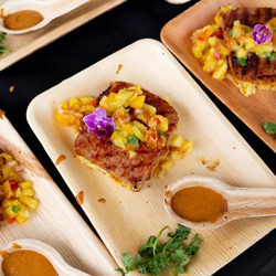 Ono Lahaina Pineapple Cornbread Fritters With Grilled Teriyaki Spam And Aloha Relish | Lodge Cast Iron