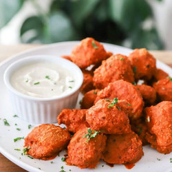 Low Carb Vegan Cauliflower Buffalo “wings”