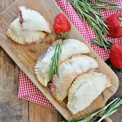 Manchego Cheese Empanadas With Strawberries &amp; Rosemary