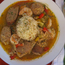 Pork, Shrimp, And Chicken Sausage Gumbo