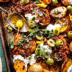 Sheet Pan Lemon Balsamic Chicken And Potatoes