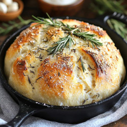 No Knead Rosemary Garlic Bread