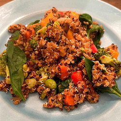 Roasted Vegetable Quinoa Recipe With Peanut Sauce Is Pure Healthy Heaven