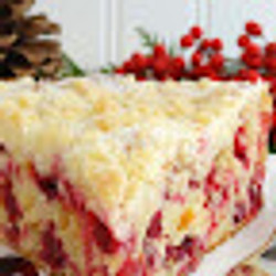 Christmas Cranberry Buckle With Sugar Cookie Streusel