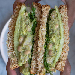 White Bean Avocado Sandwich