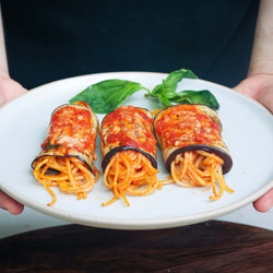 Rolled Eggplant Involtini Pasta