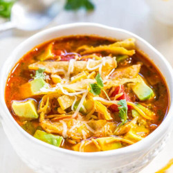 Easy 30-minute Homemade Chicken Tortilla Soup with changes by Nët