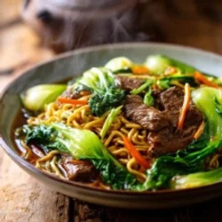Beef And Bok Choy Chow Mein