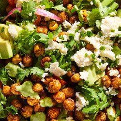 Crispy Chili-lime Chickpea Salad