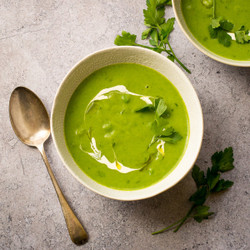 Parsley Soup With Peas