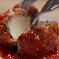 Mozzarella Stuffed Slow Cooker Meatballs