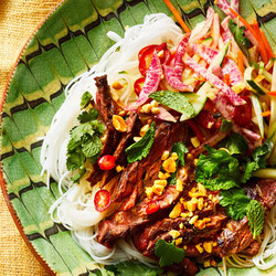 Steak And Rice Noodle Bowls