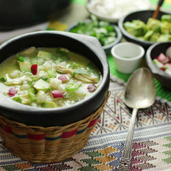 One-pot Pozole Verde De Pollo (green Mexican Hominy And Chicken Soup)