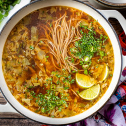 Spicy Cabbage Noodle Soup