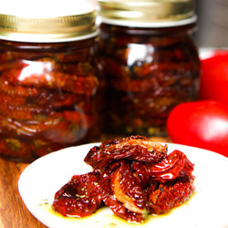 Homemade Sun-dried Tomatoes Preserved In Olive Oil