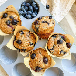 Cottage Cheese Blueberry Muffins