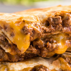 Cheesy Beef Quesadillas