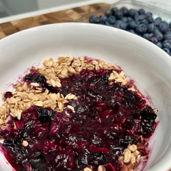 Single Serve Protein Blueberry Crumble