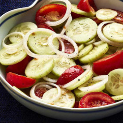 Marinated Cucumber, Onion, And Tomato Salad