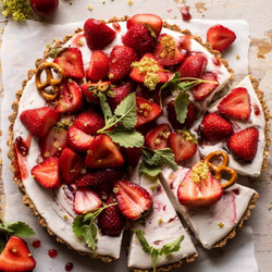 Double Strawberry Pretzel Pie | Half Baked Harvest