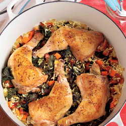 One-pot Chicken And Rice With Swiss Chard