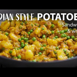 Indian Style Potato Recipe + Vegetable Wrap And Sandwich Recipe