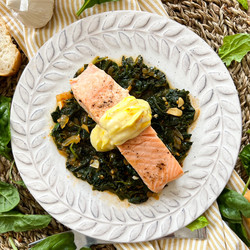 Spanish Salmon And Spinach